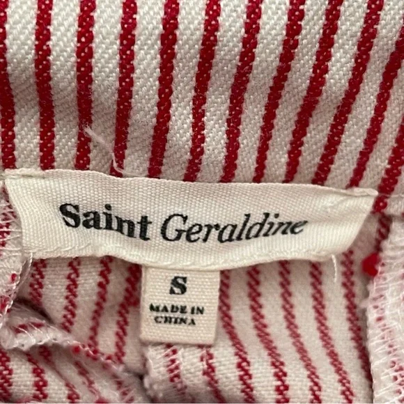 Saint Geraldine Marshall Pinstripe Crop Wide Leg Pants Size S - Picture 12 of 14